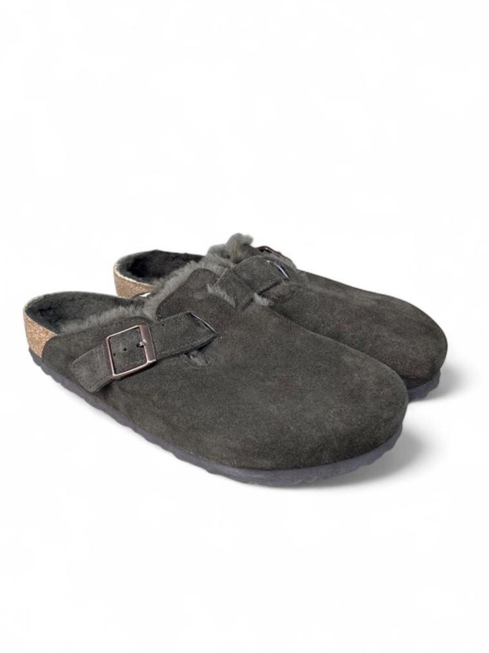 Birkenstock Boston Shearling Mocha Suede Clogs EU 42 US Men's 9 Women’s 11 NWOB